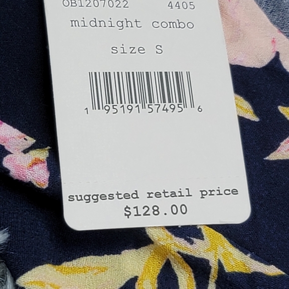 Free People MIDNIGHT COMBO floral blouse /dress - Picture 9 of 11